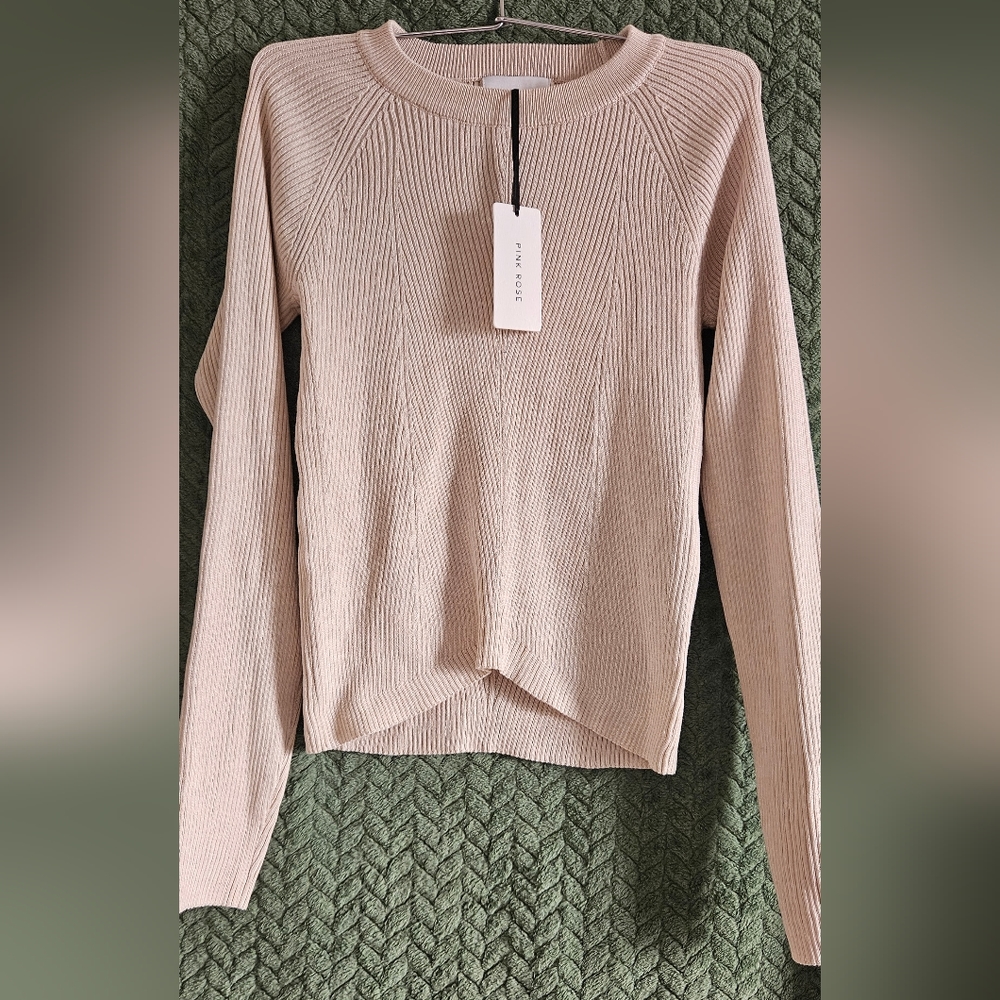 NWT Oatmeal cropped sweater